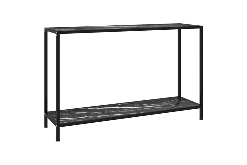 Konsolbord 120x35x75 cm hærdet glas sort - Sort - Entrébord - Konsolbord & sidebord