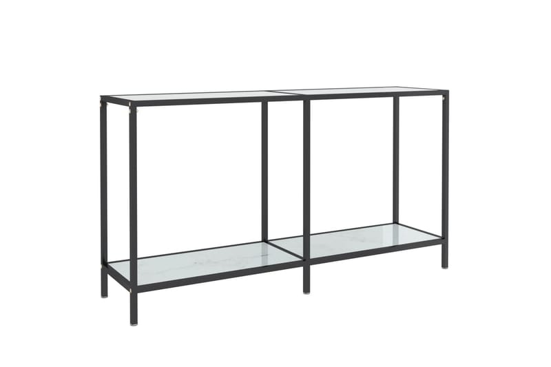 konsolbord 140x35x75,5 cm hærdet glas hvid - Hvid - Møbler - Borde - Aflastningsbord - Konsolbord & sidebord