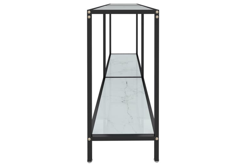 konsolbord 140x35x75,5 cm hærdet glas hvid - Hvid - Møbler - Borde - Aflastningsbord - Konsolbord & sidebord