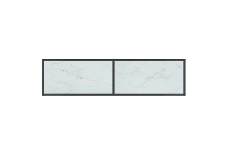 konsolbord 140x35x75,5 cm hærdet glas hvid - Hvid - Møbler - Borde - Aflastningsbord - Konsolbord & sidebord