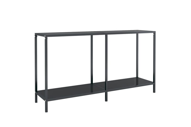 konsolbord 140x35x75,5 cm hærdet glas sort - Sort - Møbler - Borde - Aflastningsbord - Konsolbord & sidebord