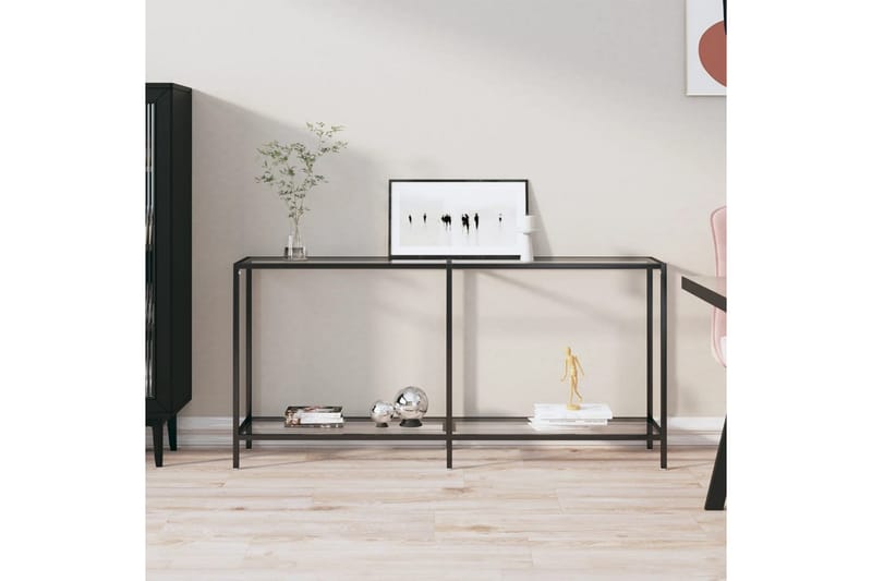 konsolbord 160x35x75,5 cm hærdet glas transparent - gennemsigtig - Møbler - Borde - Aflastningsbord - Konsolbord & sidebord