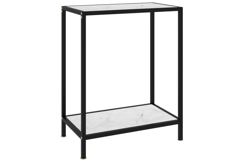 Konsolbord 60x35x75 cm hærdet glas hvid - Hvid - Møbler - Borde - Aflastningsbord - Konsolbord & sidebord