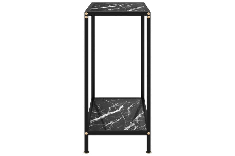 Konsolbord 60x35x75 cm hærdet glas sort - Sort - Konsolbord & sidebord - Entrébord