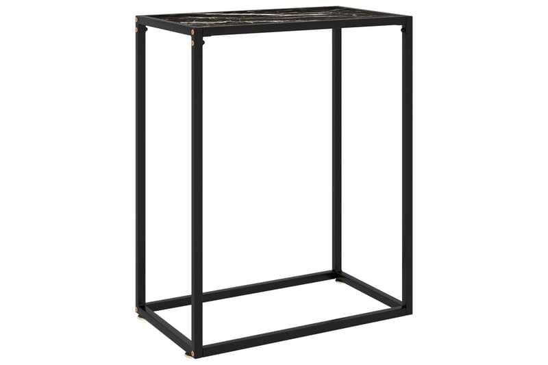 konsolbord 60x35x75 cm hærdet glas sort - Sort - Møbler - Borde - Aflastningsbord - Konsolbord & sidebord