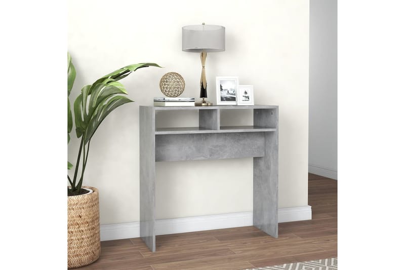 konsolbord 78x30x80 cm spånplade betongrå - Grå - Møbler - Borde - Aflastningsbord - Konsolbord & sidebord