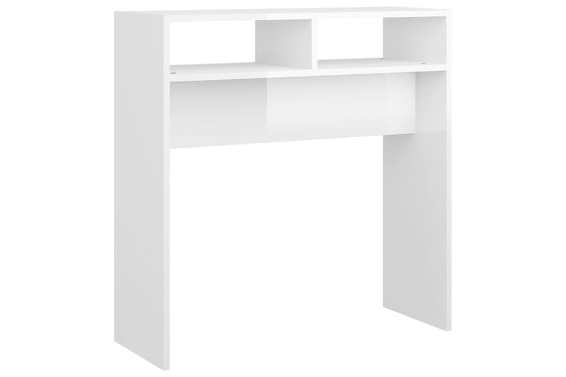 konsolbord 78x30x80 cm spånplade hvid højglans - Hvid - Entrébord - Konsolbord & sidebord
