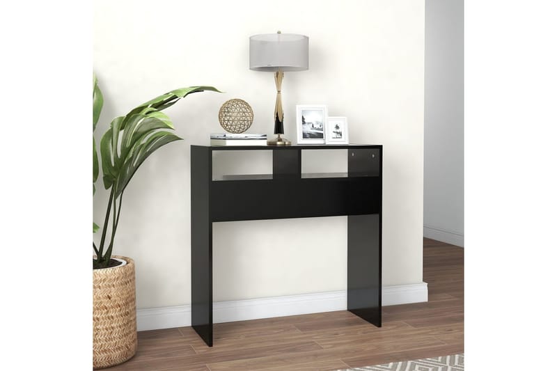 konsolbord 78x30x80 cm spånplade sort - Sort - Møbler - Borde - Aflastningsbord - Konsolbord & sidebord