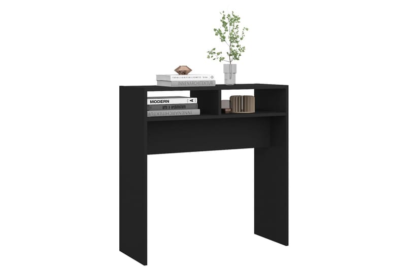 konsolbord 78x30x80 cm spånplade sort - Sort - Møbler - Borde - Aflastningsbord - Konsolbord & sidebord
