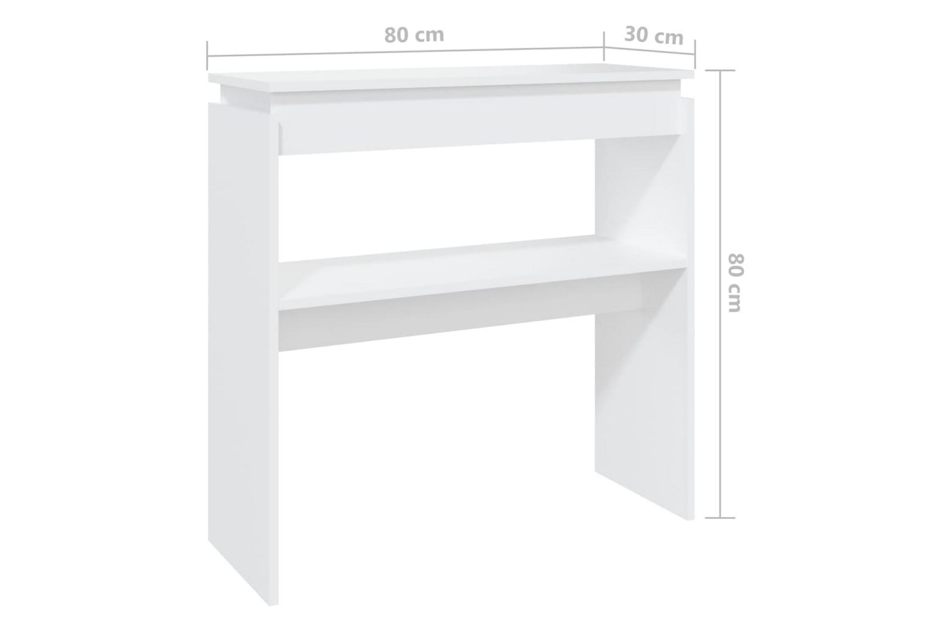 konsolbord 80x30x80 cm spånplade hvid - Hvid - Møbler - Borde - Aflastningsbord - Konsolbord & sidebord