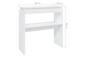konsolbord 80x30x80 cm spånplade hvid - Hvid - Møbler - Borde - Aflastningsbord - Konsolbord & sidebord