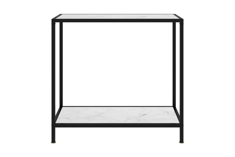 Konsolbord 80x35x75 cm hærdet glas hvid - Hvid - Entrébord - Konsolbord & sidebord