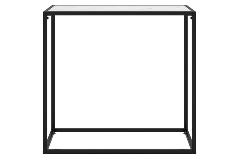 konsolbord 80x35x75 cm hærdet glas hvid - Hvid - Møbler - Borde - Aflastningsbord - Konsolbord & sidebord