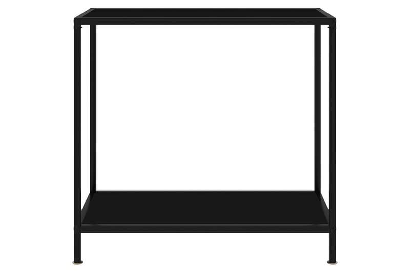 Konsolbord 80x35x75 cm hærdet glas sort - Sort - Møbler - Borde - Aflastningsbord - Konsolbord & sidebord