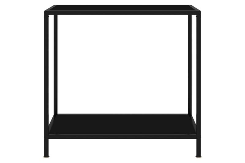Konsolbord 80x35x75 cm hærdet glas sort - Sort - Entrébord - Konsolbord & sidebord
