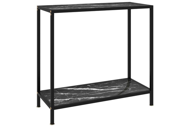 Konsolbord 80x35x75 cm hærdet glas sort - Sort - Konsolbord & sidebord - Entrébord
