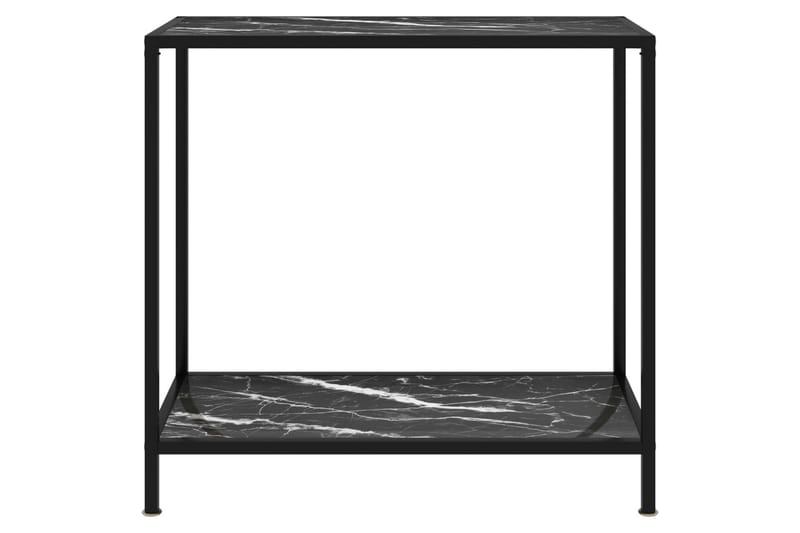 Konsolbord 80x35x75 cm hærdet glas sort - Sort - Møbler - Borde - Aflastningsbord - Konsolbord & sidebord