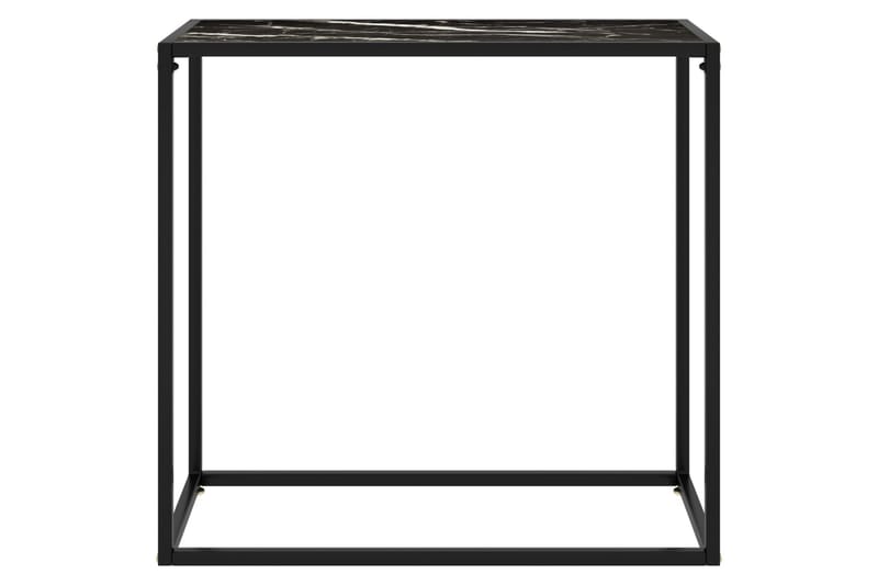 konsolbord 80x35x75 cm hærdet glas sort - Sort - Møbler - Borde - Aflastningsbord - Konsolbord & sidebord