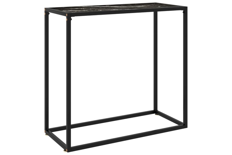 konsolbord 80x35x75 cm hærdet glas sort - Sort - Møbler - Borde - Aflastningsbord - Konsolbord & sidebord
