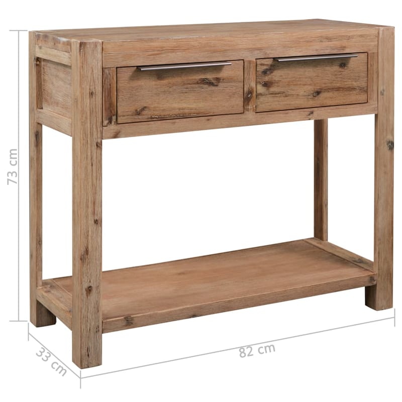Konsolbord 82 X 33 X 73 Cm Massivt Akacietræ - Brun - Møbler - Borde - Aflastningsbord - Konsolbord & sidebord