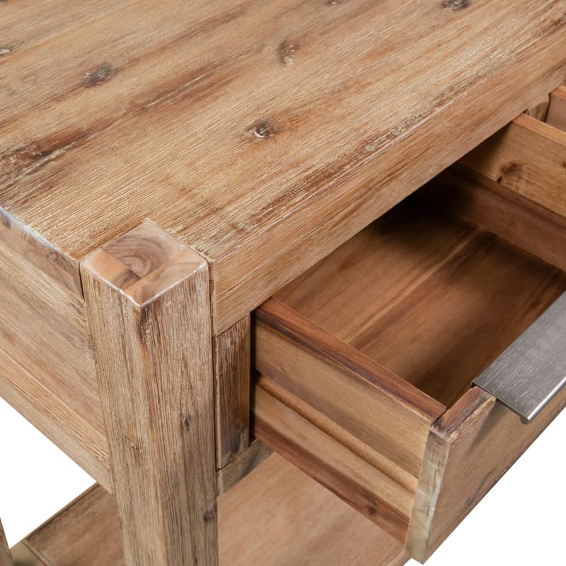 Konsolbord 82 X 33 X 73 Cm Massivt Akacietræ - Brun - Møbler - Borde - Aflastningsbord - Konsolbord & sidebord