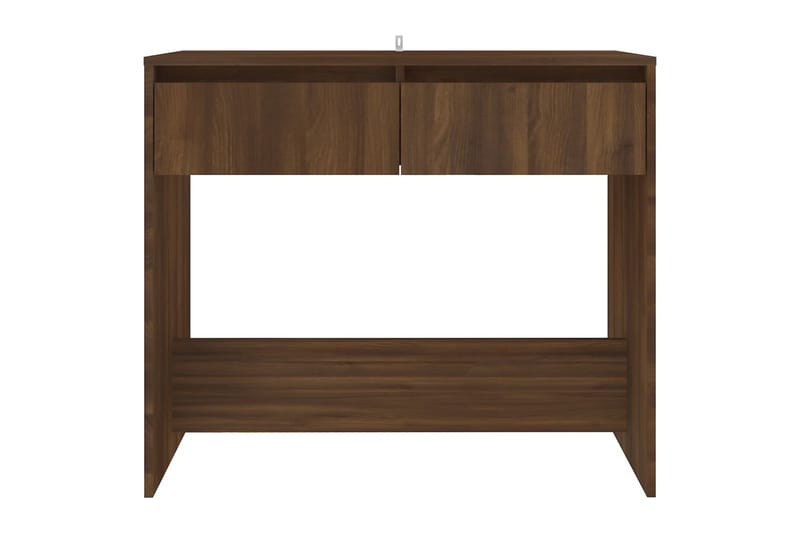 konsolbord 89x41x76,5 cm stål brun egetræsfarve - Brun - Entrébord - Konsolbord & sidebord