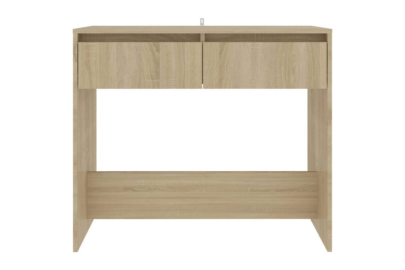 konsolbord 89x41x76,5 cm stål sonoma-eg - Beige - Entrébord - Konsolbord & sidebord