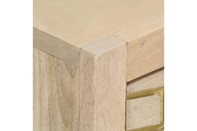 konsolbord 90 x 30 x 75 cm massivt mangotræ guldfarvet - Guld - Møbler - Borde - Aflastningsbord - Konsolbord & sidebord