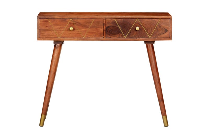 Konsolbord 90 X 35 X 76 Cm Massivt Akacietræ - Brun - Møbler - Borde - Aflastningsbord - Konsolbord & sidebord