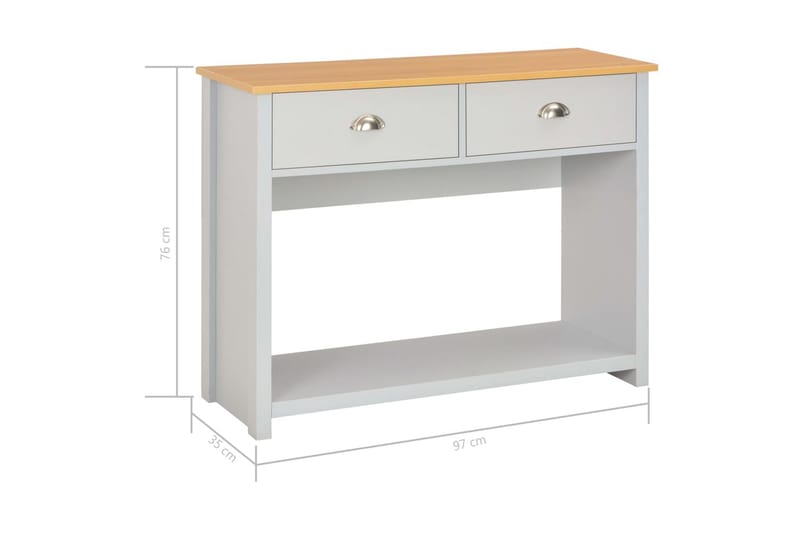 Konsolbord 97 X 35 X 76 Cm Grå - Grå - Møbler - Borde - Aflastningsbord - Konsolbord & sidebord