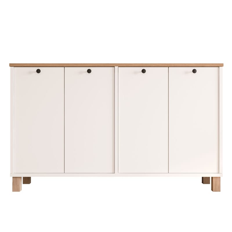 Konsolbord Hanah Home Nord (120 x 73,6 x 29,5 cm) Hvid eg, Hvid og eg