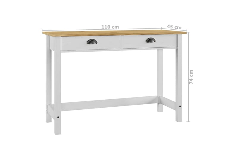 Konsolbord Hill Range 2 Skuffer 110X45X74cm Massivt Fyrretræ - Møbler - Borde - Aflastningsbord - Konsolbord & sidebord