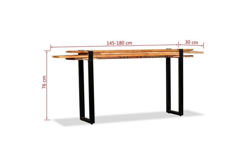 Konsolbord I Massivt Genanvendt Træ Justerbart - Brun - Entrébord - Konsolbord & sidebord