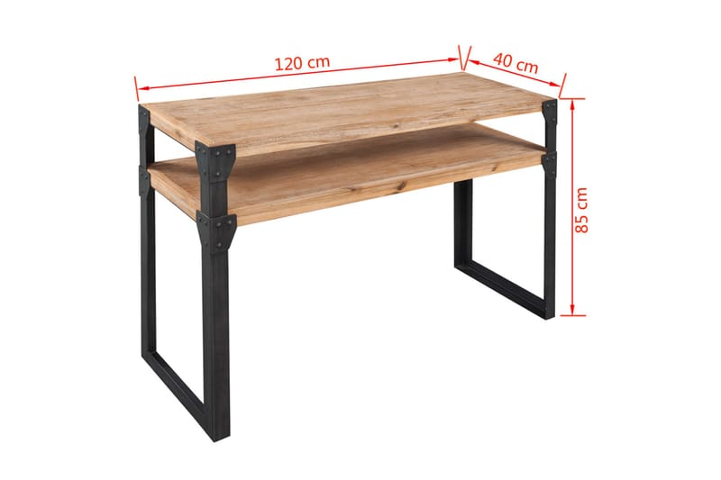 Konsolbord Massivt Akacietræ 120X40X85 Cm - Brun - Entrébord - Konsolbord & sidebord