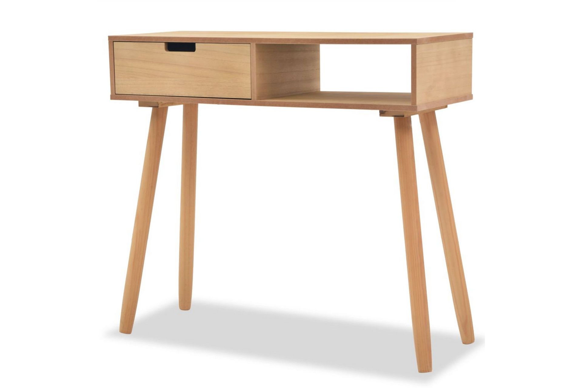 Konsolbord Massivt Fyrretræ 80 X 30 X 72 Cm Brun - Brun - Møbler - Borde - Aflastningsbord - Konsolbord & sidebord