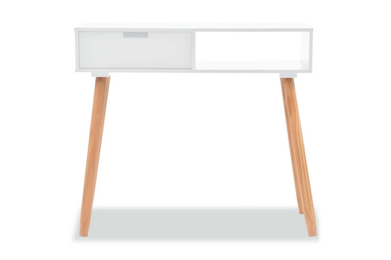 Konsolbord Massivt Fyrretræ 80 X 30 X 72 Cm Hvid - Hvid - Entrébord - Konsolbord & sidebord