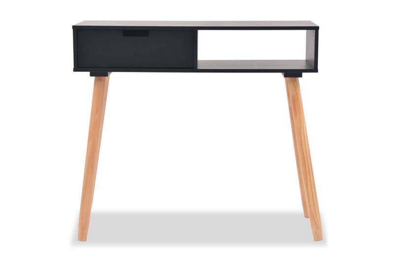 Konsolbord Massivt Fyrretræ 80 X 30 X 72 Cm Sort - Sort - Møbler - Borde - Aflastningsbord - Konsolbord & sidebord