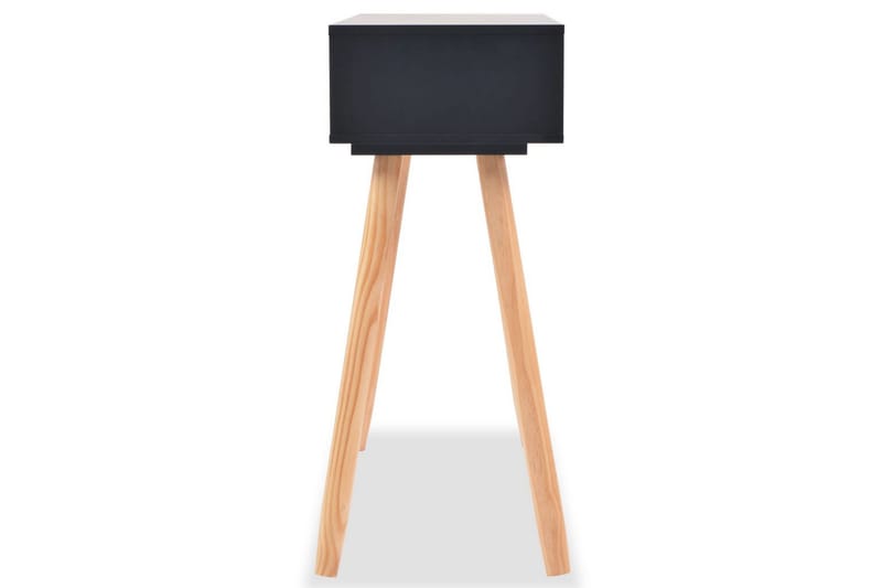 Konsolbord Massivt Fyrretræ 80 X 30 X 72 Cm Sort - Sort - Møbler - Borde - Aflastningsbord - Konsolbord & sidebord