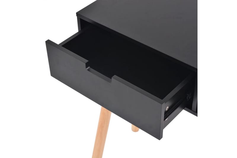 Konsolbord Massivt Fyrretræ 80 X 30 X 72 Cm Sort - Sort - Møbler - Borde - Aflastningsbord - Konsolbord & sidebord