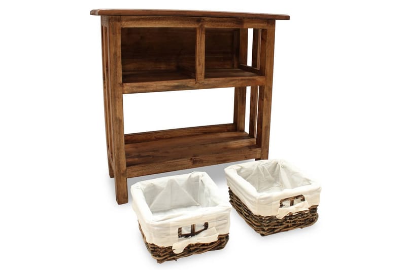 Konsolbord Massivt Genanvendt Træ 69 X 28 X 70 Cm - Brun - Møbler - Borde - Aflastningsbord - Konsolbord & sidebord
