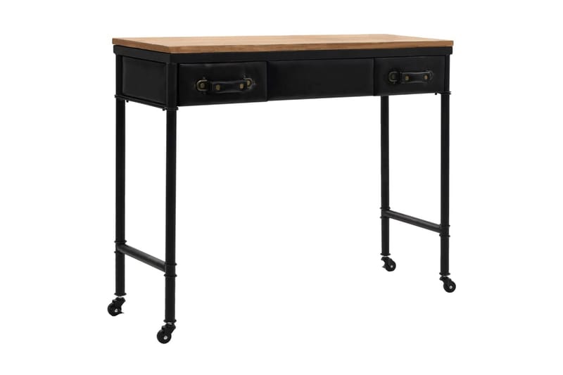 Konsolbord Mdf Og Grantræ 100 X 33,5 X 80 Cm - Sort - Møbler - Borde - Aflastningsbord - Konsolbord & sidebord