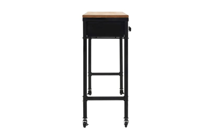 Konsolbord Mdf Og Grantræ 100 X 33,5 X 80 Cm - Sort - Møbler - Borde - Aflastningsbord - Konsolbord & sidebord