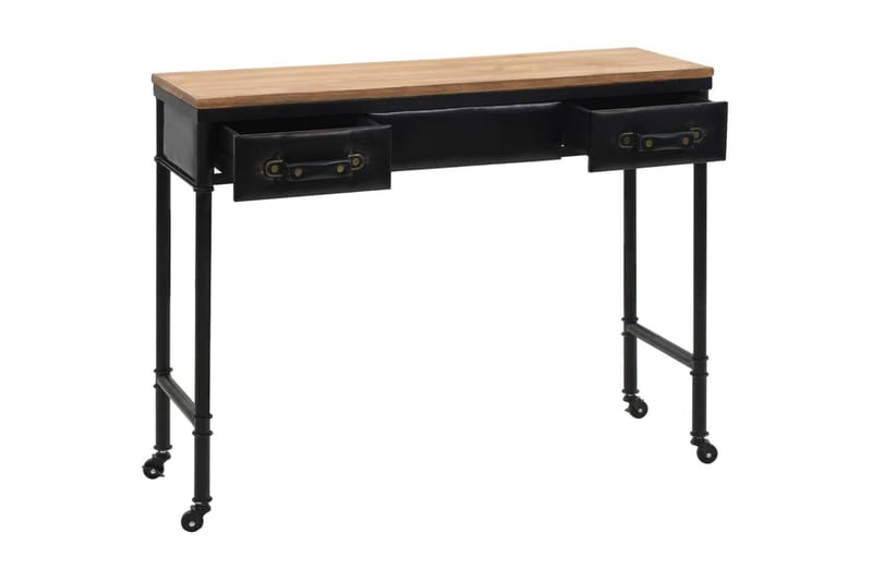 Konsolbord Mdf Og Grantræ 100 X 33,5 X 80 Cm - Sort - Møbler - Borde - Aflastningsbord - Konsolbord & sidebord