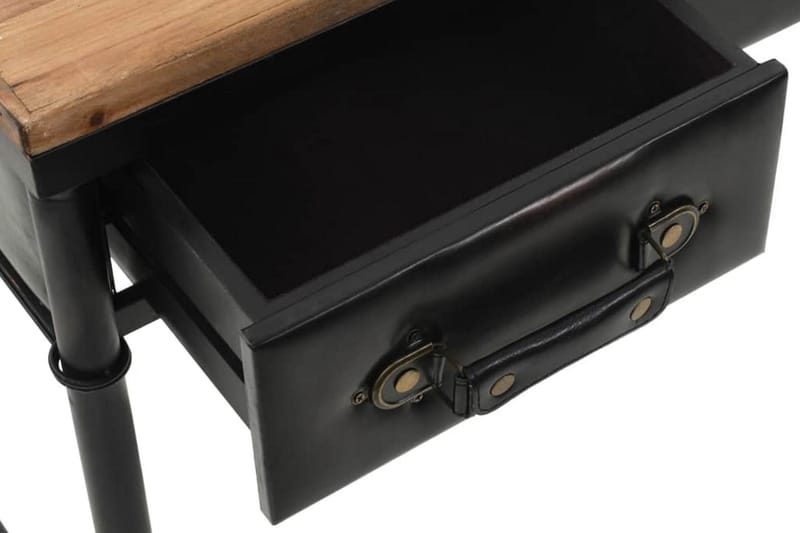 Konsolbord Mdf Og Grantræ 100 X 33,5 X 80 Cm - Sort - Møbler - Borde - Aflastningsbord - Konsolbord & sidebord