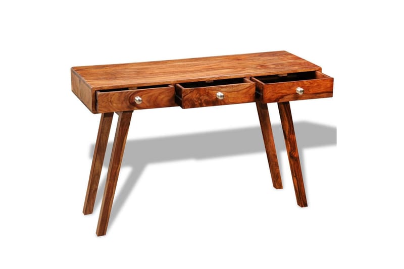 Konsolbord Med 3 Skuffer 76 Cm Massivt Sheeshamtræ - Brun - Møbler - Borde - Aflastningsbord - Konsolbord & sidebord