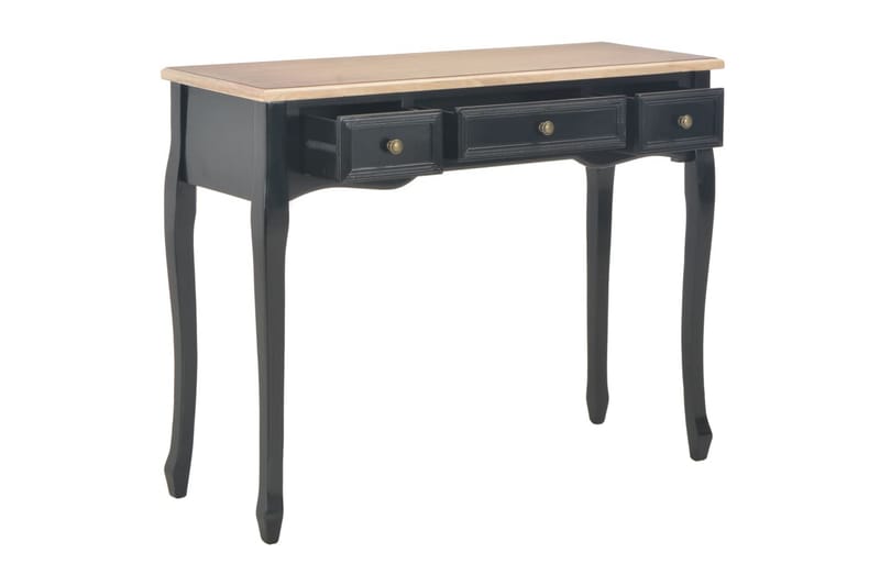 Konsolbord Med 3 Skuffer Sort - Sort - Møbler - Borde - Aflastningsbord - Konsolbord & sidebord