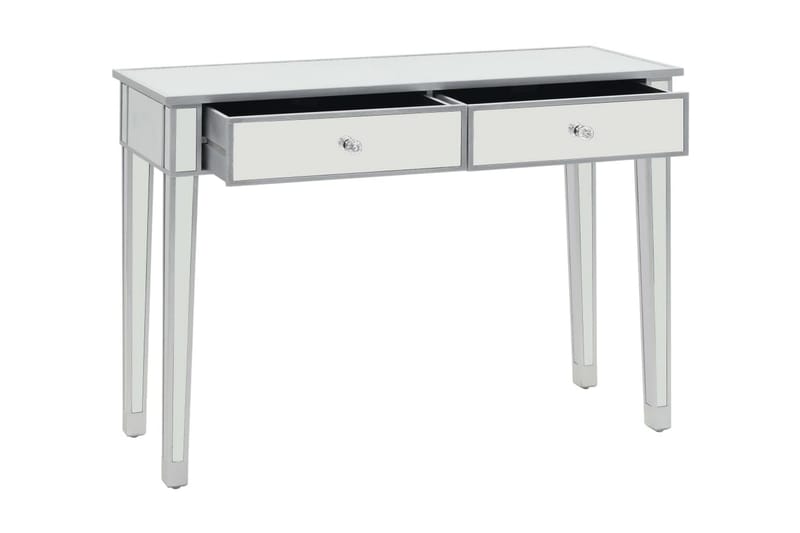 Konsolbord Med Spejl Mdf Og Glas 106,5 X 38 X 76,5 Cm - Sølv - Møbler - Borde - Aflastningsbord - Konsolbord & sidebord