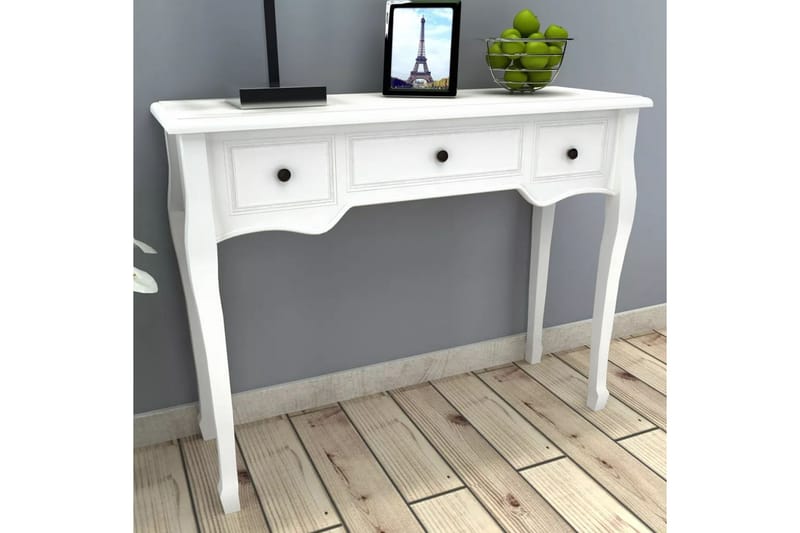 Konsolbord Med Tre Skuffer Hvid - Hvid - Møbler - Borde - Aflastningsbord - Konsolbord & sidebord