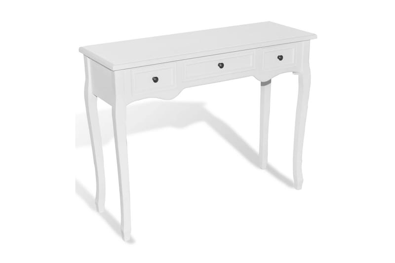 Konsolbord Med Tre Skuffer Hvid - Hvid - Møbler - Borde - Aflastningsbord - Konsolbord & sidebord