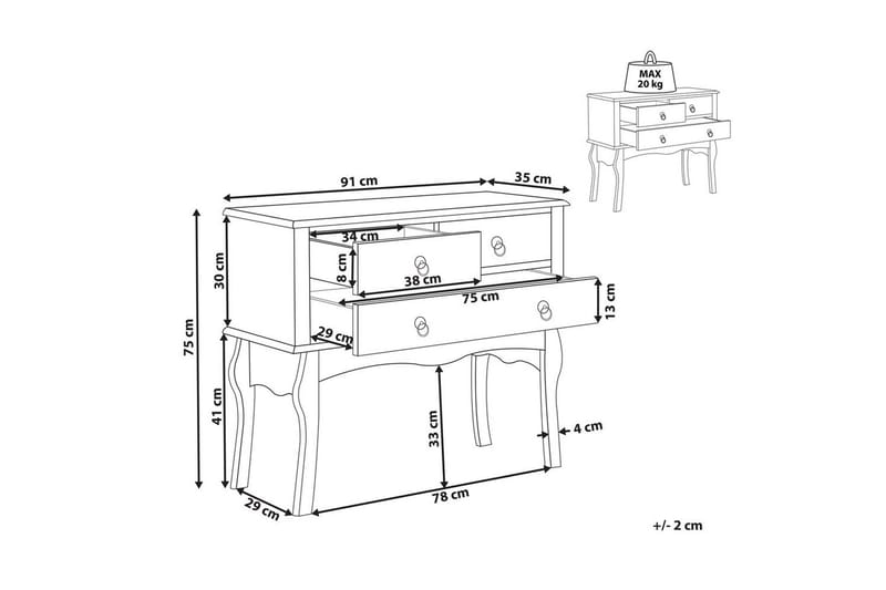 Konsolbord Lamar - Møbler - Borde - Aflastningsbord - Entrébord